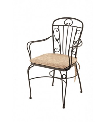 Sillón de forja con brazos