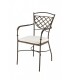 Silla de forja con respaldo a cuadros