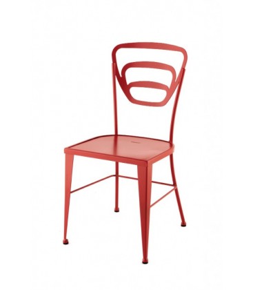 Silla de forja con respaldo moderno