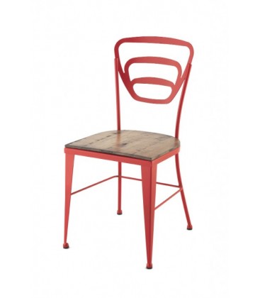 Silla de forja con respaldo moderno