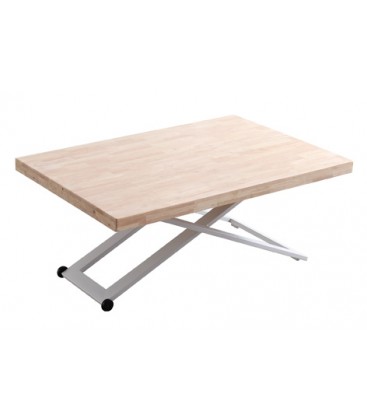 MESA CENTRO ELEVABLE ZOE 120 x 80 CM ROBLE NORDISH / BLANCO