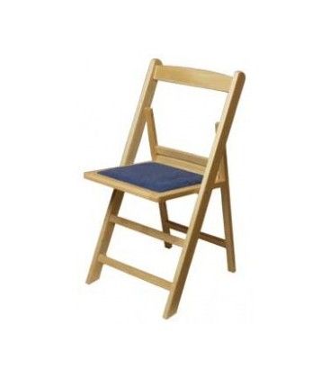 Sillas plegables con asiento tapizado