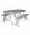 Conjunto plegable de mesa y bancos
