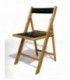 Silla plegable tapizada de madera de haya
