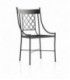 Silla de forja con respaldo trenzado