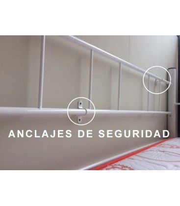 Litera abatible metálica cama superior basculante