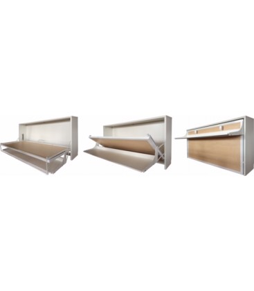 C​ama ​de madera ​ abatible ​en horizontal con escritorio