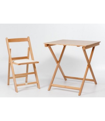 Mesa Plegable Rectangular de madera de haya