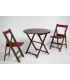 Mesa plegable redonda de madera de haya