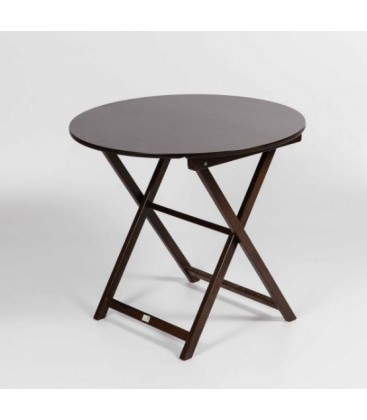 Mesa plegable redonda de madera de haya