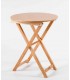 Mesa plegable redonda de madera de haya