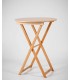 Mesa plegable redonda alta de madera de haya