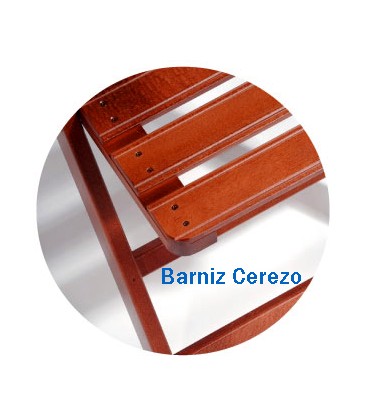 Mesa plegable redonda alta de madera de haya