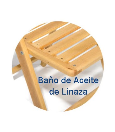 Mesa plegable redonda alta de madera de haya