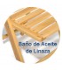 Mesa plegable redonda alta de madera de haya