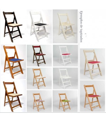 Sillas plegables con asiento tapizado