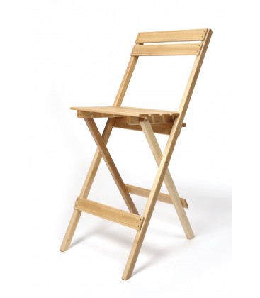 Silla alta plegable de madera de haya mod CADAL