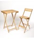 Silla alta plegable de madera de haya mod CADAL