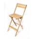 Silla alta plegable de madera de haya mod CADAL
