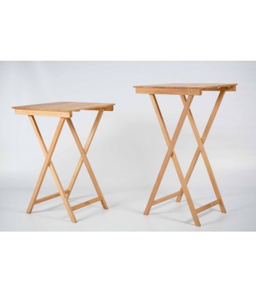 Mesa plegable cuadrada alta