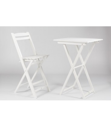 Mesa plegable cuadrada alta