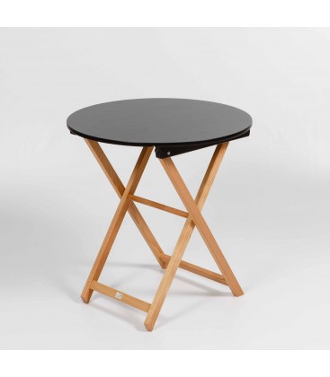 Mesa plegable redonda de madera de haya