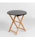 Mesa plegable redonda de madera de haya