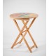 Mesa plegable redonda de madera de haya
