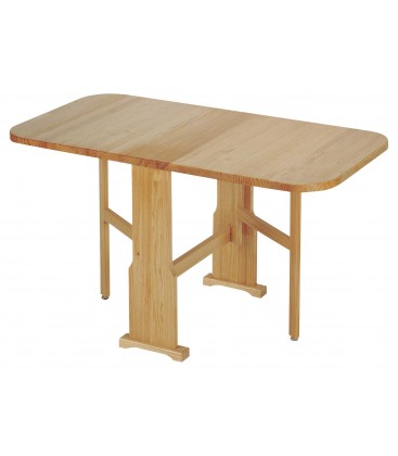 Mesa plegable con alas pino